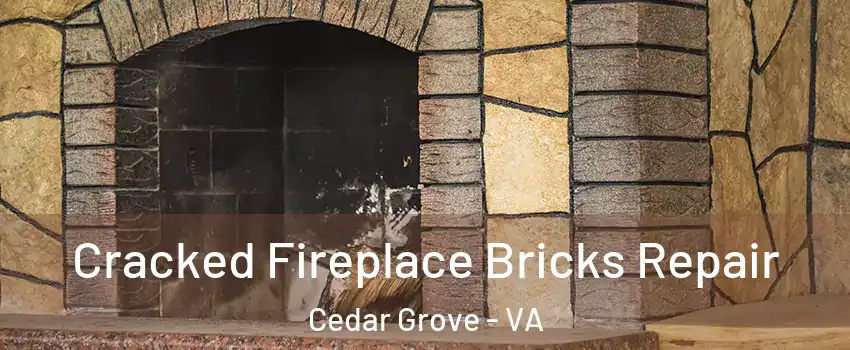 Cracked Fireplace Bricks Repair Cedar Grove - VA