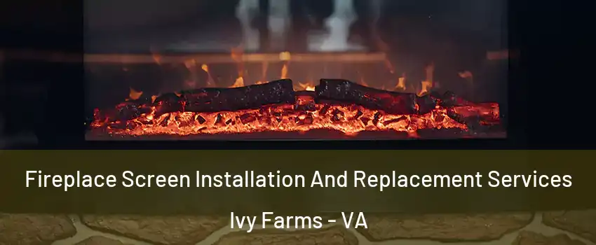 Fireplace Screen Installation And Replacement Services Ivy Farms - VA