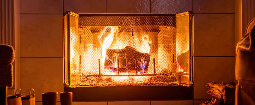 Mendota Hearth Landscape Fireplace Installation in Huntington, Virginia