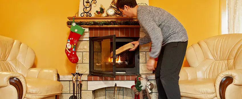 Rusted Metal Fireplace Restoration in Huntington, Virginia